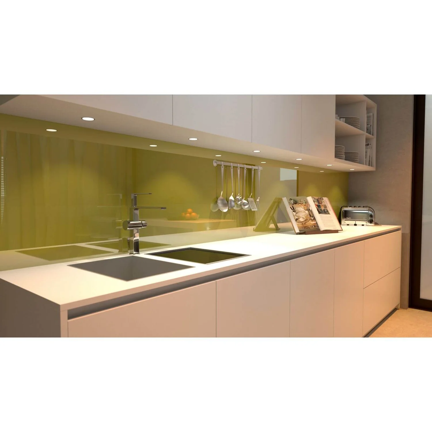 Zenolite Acrylic Kitchen Splashback Panel - 2440 X 605 X 4mm - Forest 2 Zenolite Acrylic Kitchen Splashback Panel - 2440 X 605 X 4mm - Forest - Image 2
