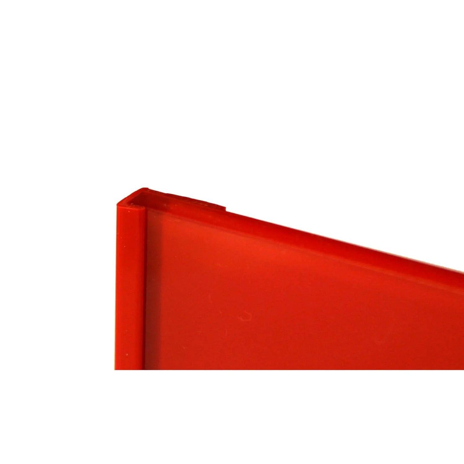 Zenolite Colour Matched PVC Edge Cap - Splashback Profile - 1250mm - Red 1 Zenolite Colour Matched PVC Edge Cap - Splashback Profile - 1250mm - Red