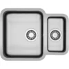 Carron Phoenix Zeta Undermount Reversible Silver Kitchen Sink - 1.5 Bowl
