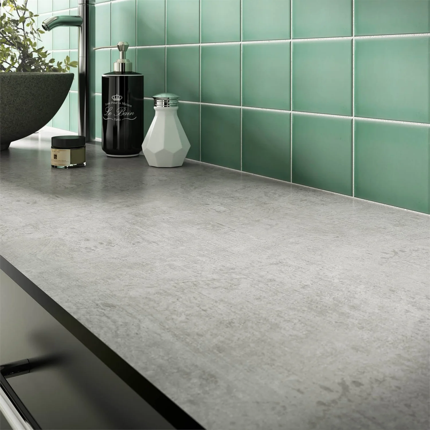 Zenith Woodstone Gris Compact Laminate Splashback - 3000x600x9mm 2 Zenith Woodstone Gris Compact Laminate Splashback - 3000x600x9mm - Image 2