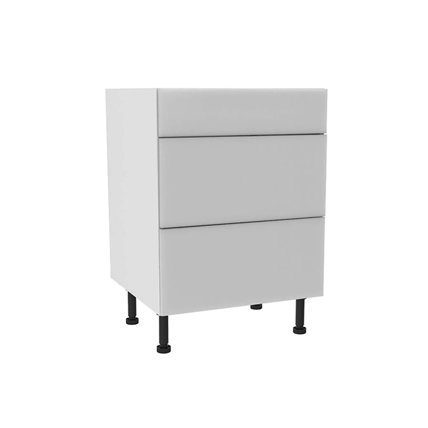 High Gloss Slab White 600mm 3 Drawer Premium Unit 1 High Gloss Slab White 600mm 3 Drawer Premium Unit