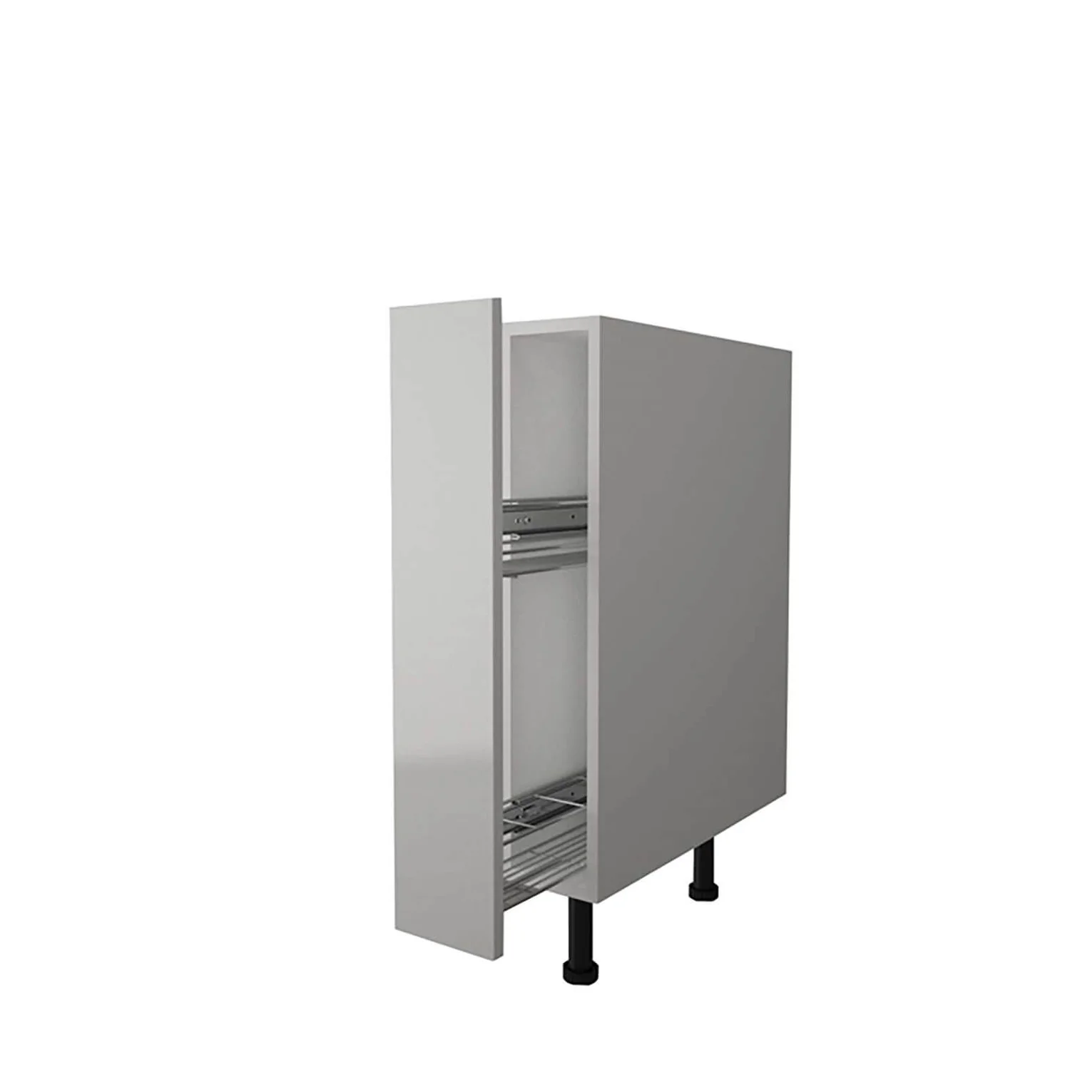 High Gloss Slab White 150mm Pull Out Unit 2 High Gloss Slab White 150mm Pull Out Unit - Image 2