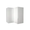 High Gloss Slab White 635mm Corner Wall Unit