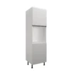 High Gloss Slab White Single Oven Tower