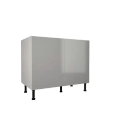 High Gloss Slab Grey 1000mm Base Unit