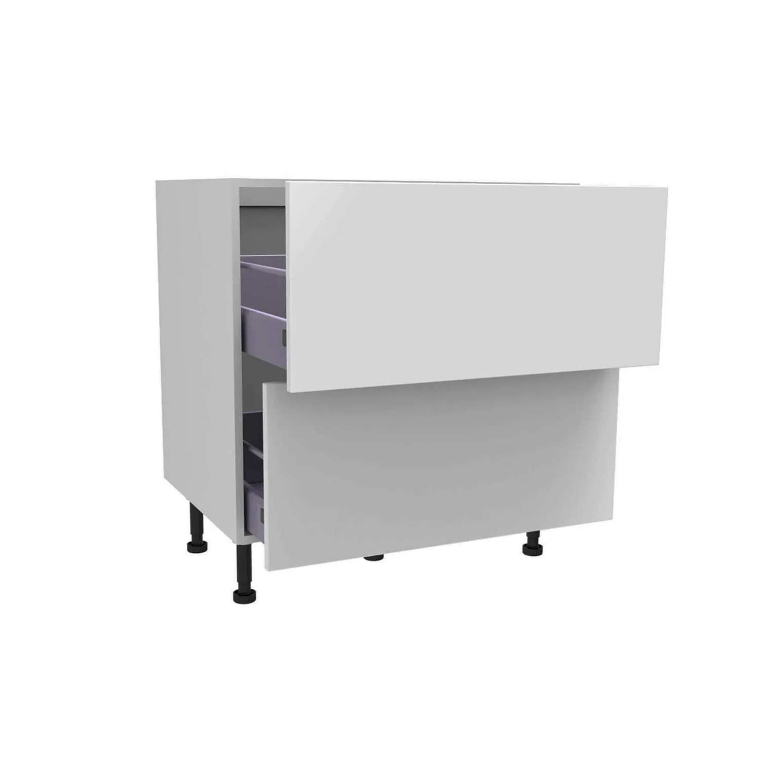 High Gloss Slab Grey 800mm Pan Drawer Premium Unit 2 High Gloss Slab Grey 800mm Pan Drawer Premium Unit - Image 2