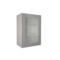 High Gloss Slab Grey 500mm Glass Wall Unit