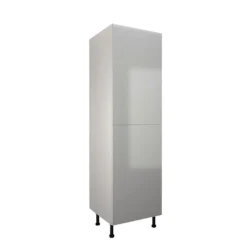 High Gloss Slab Grey 600mm Larder 50:50 Fridge Freezer Unit