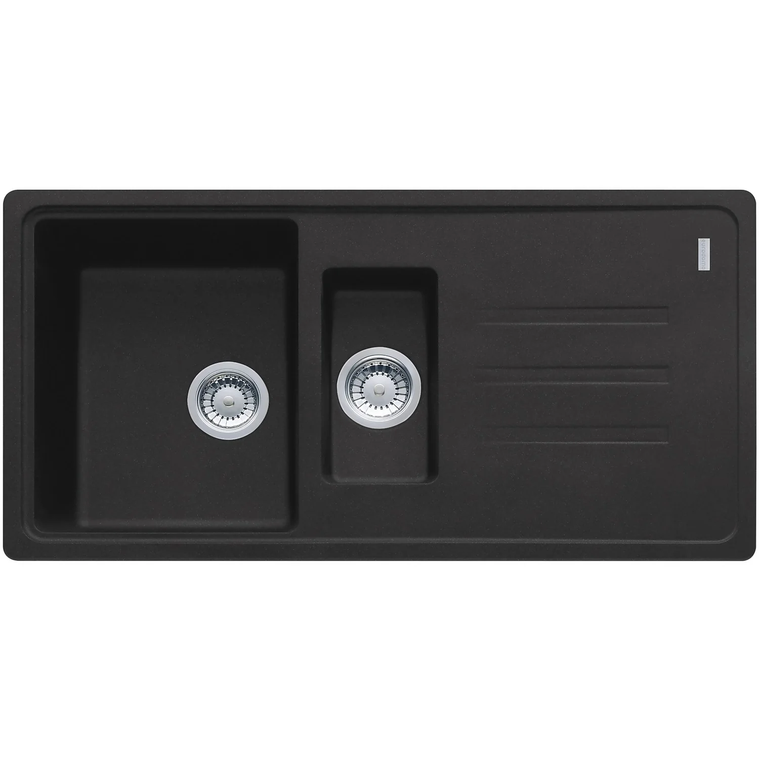 Carron Phoenix Debut 150 Sink - Onyx Black 1 Carron Phoenix Debut 150 Sink - Onyx Black