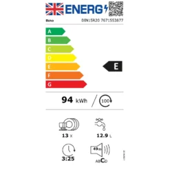 Beko DIS16R10 Fully Integrated Slimline Dishwasher - Silver Control Panel With Fixed Door Fixing Kit -Kitchen Hardware Store 13481848 1135029418927502