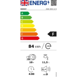 Indesit DSIE2B10UKN Fully Integrated Slimline Dishwasher - White Control Panel 5 Indesit DSIE2B10UKN Fully Integrated Slimline Dishwasher - White Control Panel -Kitchen Hardware Store 13481859 1494914606967350
