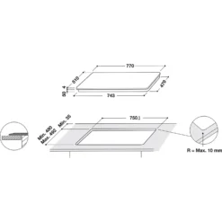 Hotpoint TB3977BBF 77cm Induction Hob - Black -Kitchen Hardware Store 13481919 9394914603145818