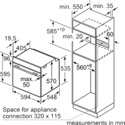 Bosch Serie 4 HBS534BB0B Built In Electric Single Oven - Black -Kitchen Hardware Store 13481957 1344914607381608
