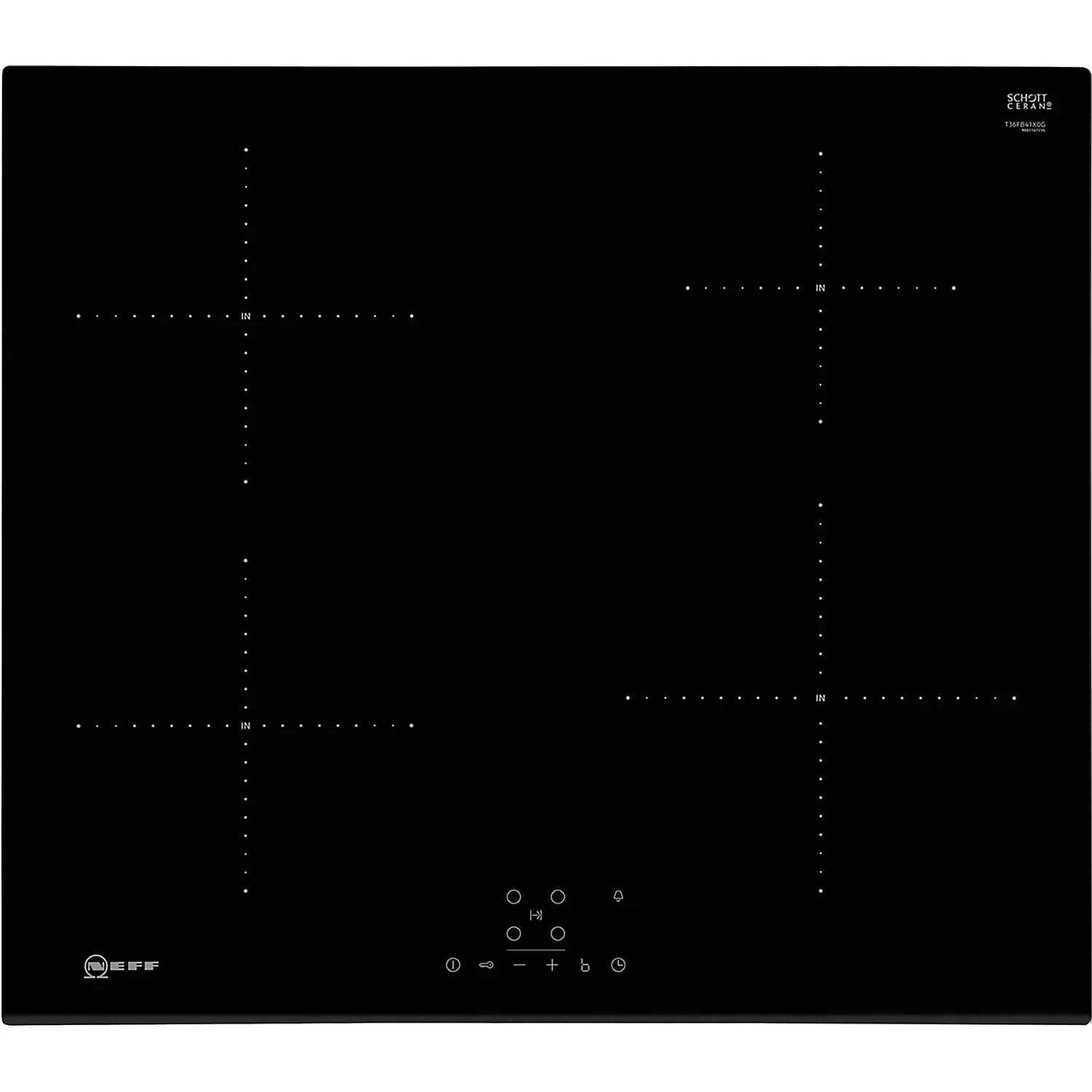NEFF N30 T36FB41X0G 59cm Induction Hob - Black 1 NEFF N30 T36FB41X0G 59cm Induction Hob - Black