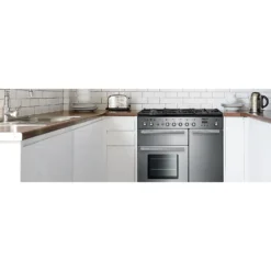 Rangemaster Toledo + TOLP90DFFSS/C 90cm Dual Fuel Range Cooker - Stainless Steel / Chrome -Kitchen Hardware Store 13482034 3164914608910357