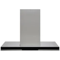 Hoover H-HOOD 700 HDSVI985B 90 Cm Island Cooker Hood - Stainless Steel / Black Glass