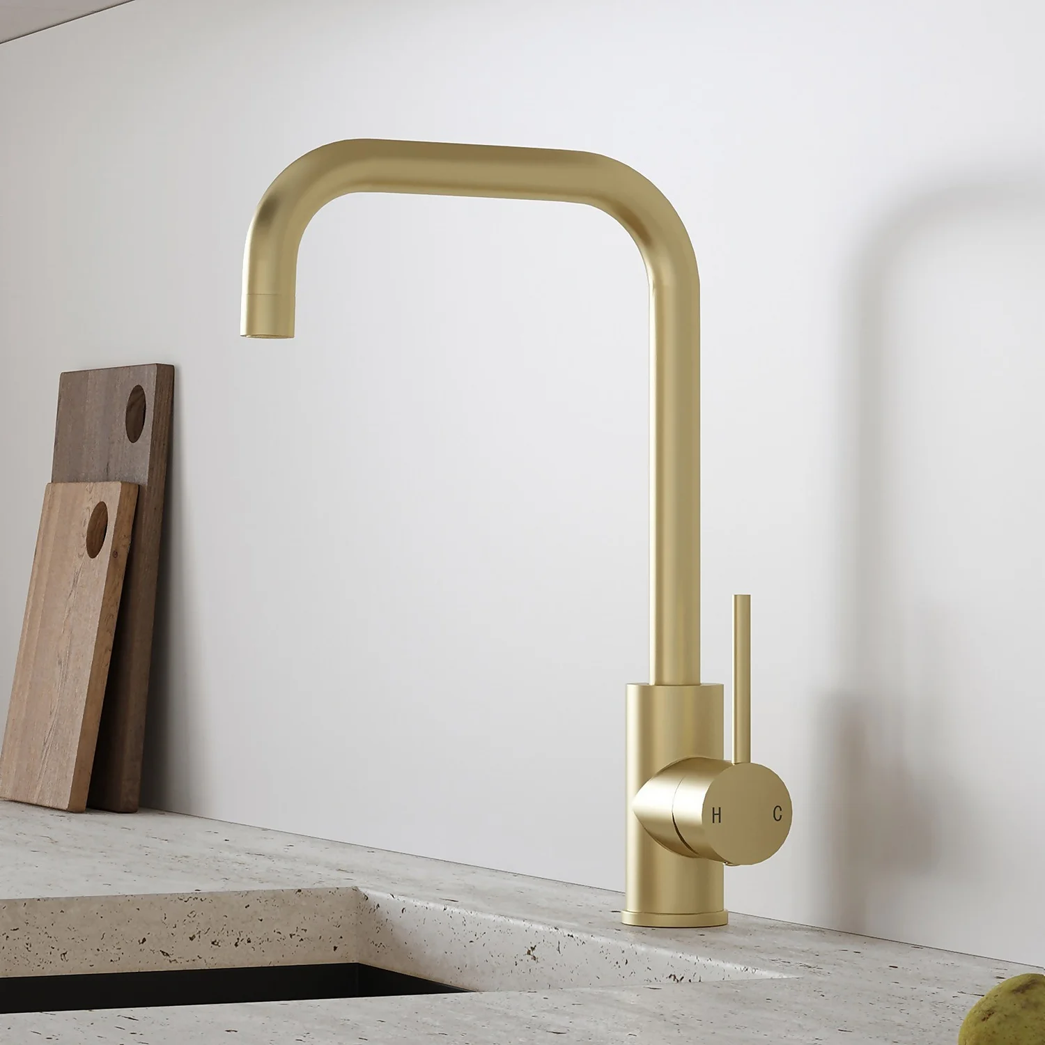 Iona Side Lever Tap - Brushed Brass 3 Iona Side Lever Tap - Brushed Brass - Image 3