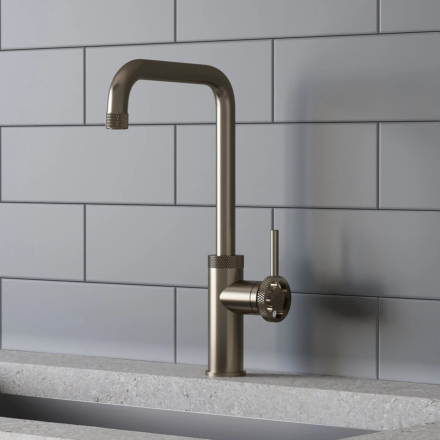 Raffin Side Lever Tap - Brushed Steel 3 Raffin Side Lever Tap - Brushed Steel - Image 3