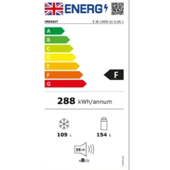 Indesit EIB15050A1D.UK1 Integrated 50/50 Fridge Freezer With Sliding Door Fixing Kit - White -Kitchen Hardware Store 13950683 3224985910087795