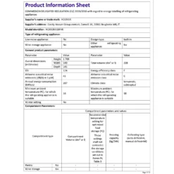 Hoover HOB50N518FVK Wi-Fi Connected Integrated 50/50 Frost Free Fridge Freezer With Sliding Door Fixing Kit - White -Kitchen Hardware Store 13950690 1014985911498731