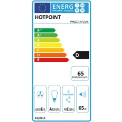 Hotpoint PHGC7.4FLMX 70 Cm Chimney Cooker Hood - Stainless Steel -Kitchen Hardware Store 13950692 2934985911224609