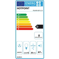 Hotpoint PSLMO65FLSX 60 Cm Visor Cooker Hood - Stainless Steel -Kitchen Hardware Store 13950693 5604985909651790