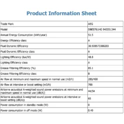 AEG DBE5761HG 70 Cm Chimney Cooker Hood - Stainless Steel -Kitchen Hardware Store 13950696 1324985910581712