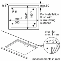 Bosch Serie 6 PPP6A6B90 59cm Gas Hob - Black -Kitchen Hardware Store 13950701 2884985910423975
