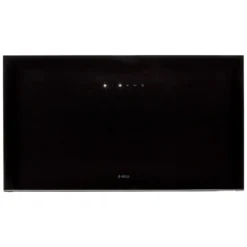 Elica PLAT-BLK-80 80 Cm Chimney Cooker Hood - Black Glass - For Ducted/Recirculating Ventilation