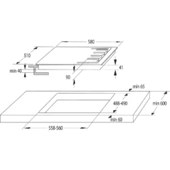 Hisense GM642XSUK 58cm Gas Hob - Stainless Steel 15 Hisense GM642XSUK 58cm Gas Hob - Stainless Steel -Kitchen Hardware Store 14200027 1345011750493340