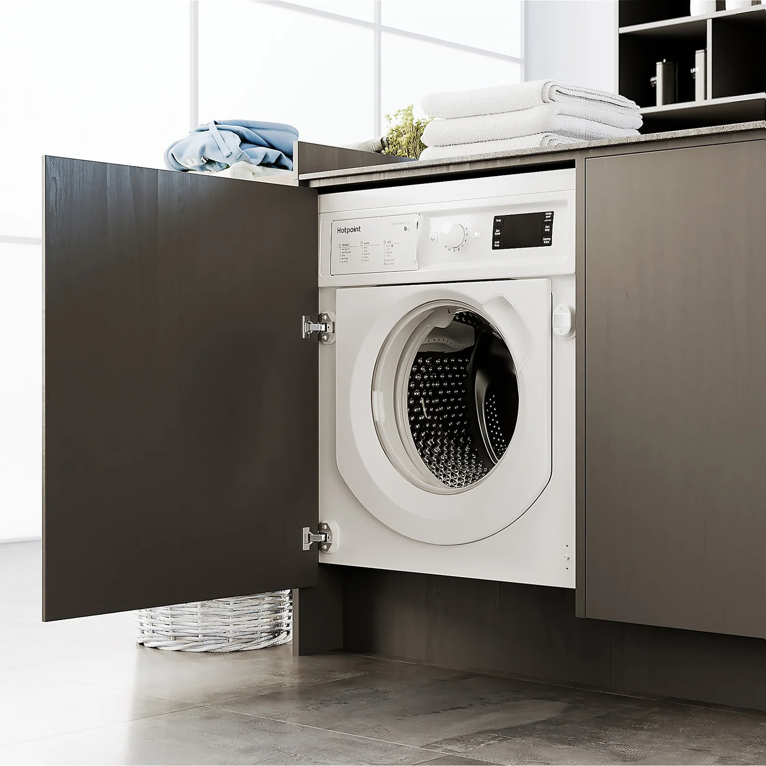 Hotpoint BIWMHG91484UK Integrated 9Kg Washing Machine With 1400 Rpm - White 7 Hotpoint BIWMHG91484UK Integrated 9Kg Washing Machine With 1400 Rpm - White - Image 7