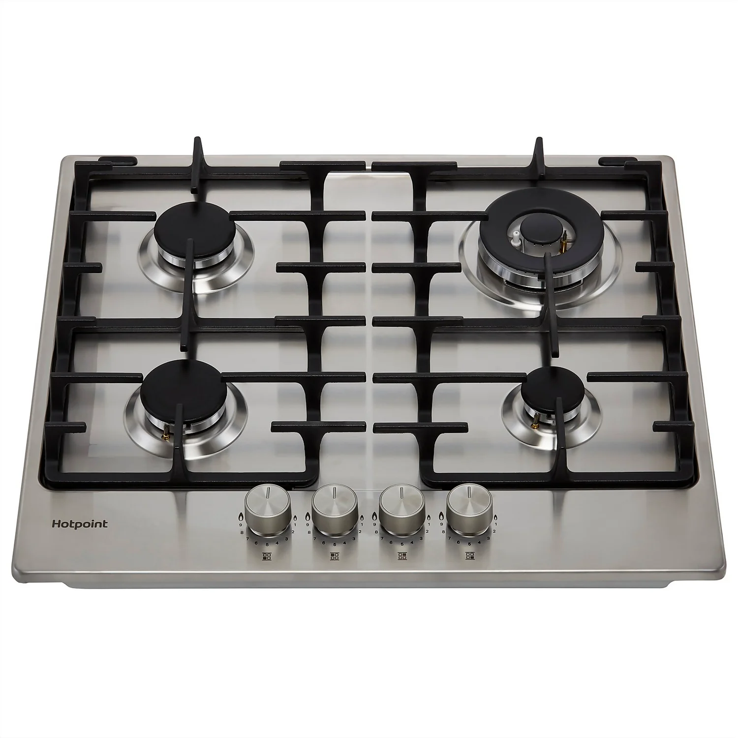 Hotpoint PPH60GDFIXUK 59cm Gas Hob - Silver 3 Hotpoint PPH60GDFIXUK 59cm Gas Hob - Silver - Image 3