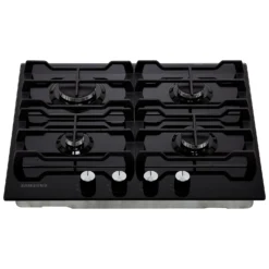 Samsung Prezio NA64H3000AK 60cm Gas Hob - Black / Glass -Kitchen Hardware Store 14200057 1035011750305390