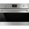 Smeg Classic SF4390MCX Built In Compact Electric Single Oven With Microwave Function - Stainless Steel