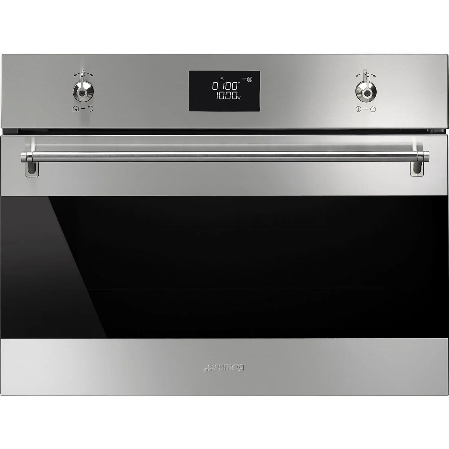 Smeg Classic SF4390MCX Built In Compact Electric Single Oven With Microwave Function - Stainless Steel 1 Smeg Classic SF4390MCX Built In Compact Electric Single Oven With Microwave Function - Stainless Steel
