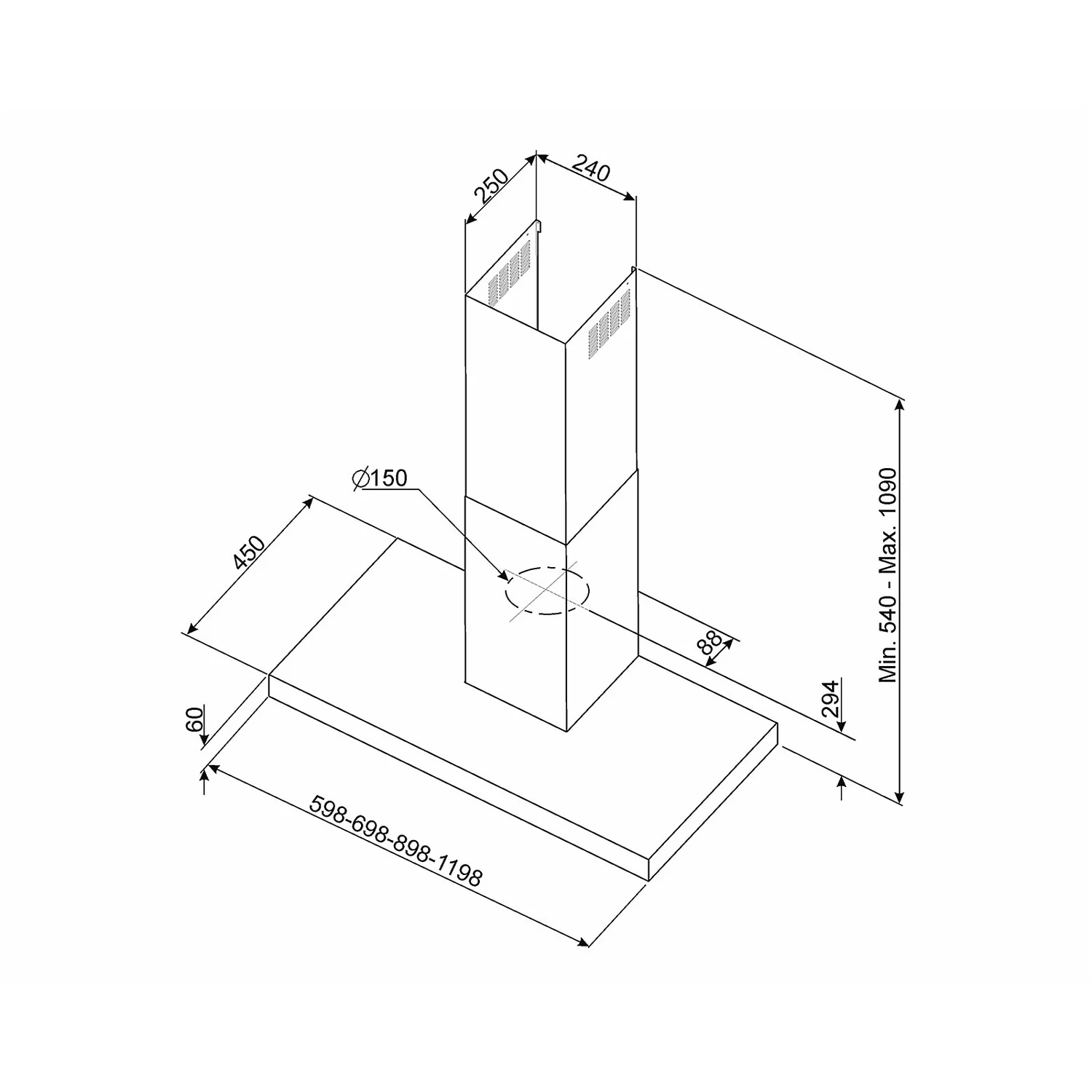Smeg Cucina KATE600EX 60cm Chimney Cooker Hood - Stainless Steel 9 Smeg Cucina KATE600EX 60cm Chimney Cooker Hood - Stainless Steel - Image 9