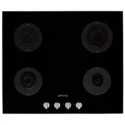 Smeg Piano Design PV264N 60cm Gas Hob - Black -Kitchen Hardware Store 14200081 6565011750570251