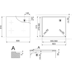 Smeg SI4642D 60cm Induction Hob - Black -Kitchen Hardware Store 14200083 1305011750070724