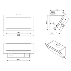 Smeg KV194B3 90cm Integrated Cooker Hood - Black Glass 12 Smeg KV194B3 90cm Integrated Cooker Hood - Black Glass -Kitchen Hardware Store 14242413 1895027055591237